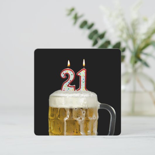 21e verjaardag kaart (Staand voorkant)