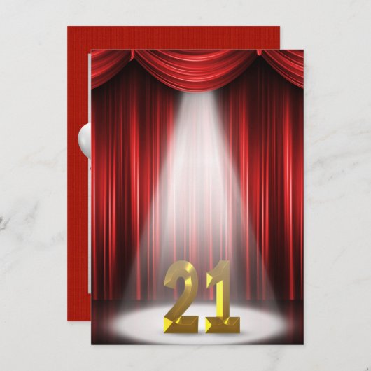 21e verjaardag kaart (Voorkant / Achterkant)