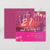 21e verjaardag- kaart (Voorkant / Achterkant)