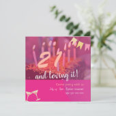 21e verjaardag- kaart (Staand voorkant)