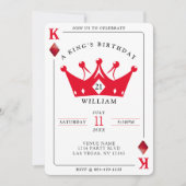 21e verjaardag King of Diamonds Casino Poker Kaart (Voorkant)