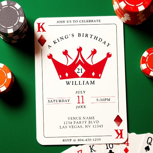 21e verjaardag King of Diamonds Casino Poker Kaart