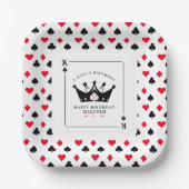 21e verjaardag King of Spades Casino Patroon Papieren Bordje (Voorkant)