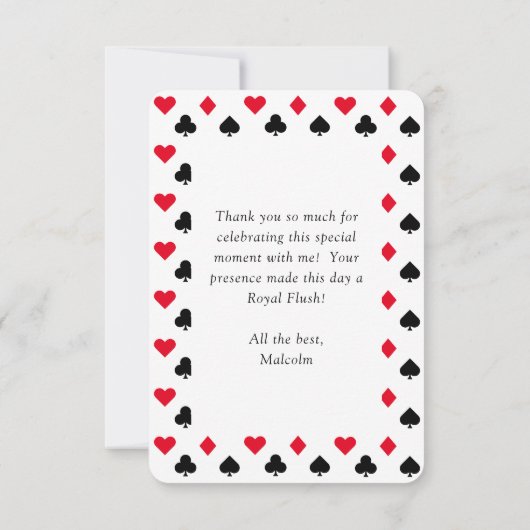 21e verjaardag King of Spades Casino Poker Kaart (Achterkant)