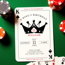 21e verjaardag King of Spades Casino Poker Kaart