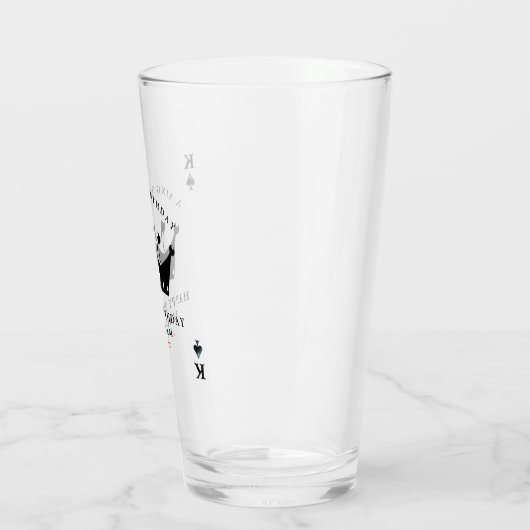 21e verjaardag King of Spades Casino Poker Kaart Glas (Links)