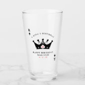 21e verjaardag King of Spades Casino Poker Kaart Glas (Voorkant)