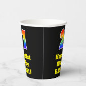 21e verjaardag: Kleurrijk, Leuk, Spannend, Regenbo Papieren Bekers (Rechts)