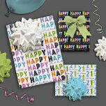21e verjaardag Kleurrijke blok en Script Type Inpakpapier Vel<br><div class="desc">Een combinatie van kleurrijke blokletters en scripttype maakt een statement dat persoonlijk is. Maak die 21ste verjaardag vet en uniek.</div>