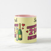 21e verjaardag koffiemok  mok (Midden)