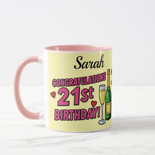 21e verjaardag koffiemok  mok (Links)