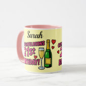 21e verjaardag koffiemok  mok (Voorkant links)