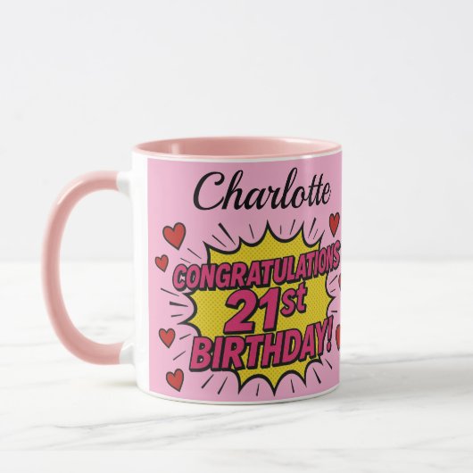 21e verjaardag koffiemok mok (Links)