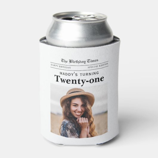 21e Verjaardag Krant Blikjeskoeler (Blikje Voorkant)