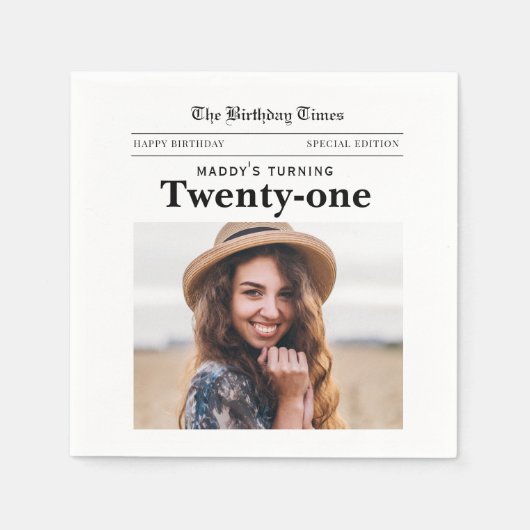 21e Verjaardag Krant Servet (Voorkant)