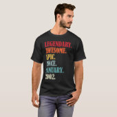 21e verjaardag Legendary Epic Geweldige sinds janu T-shirt (Voorkant volledig)