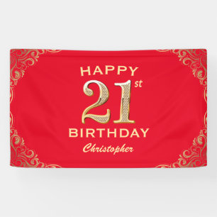 21e verjaardag Lijst van de Rode en de Gouden Glit Spandoek