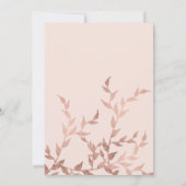 21e verjaardag Matig roos goud florale blush roze Kaart (Achterkant)