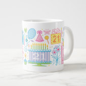 21e Verjaardag  Meisje Bloemen Grote Koffiekop (Voorkant rechts)