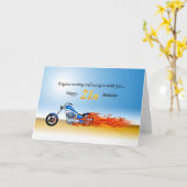 21e verjaardag met een gevlammotor kaart (Gele Bloem)