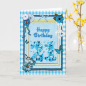 21e verjaardag met een scrapbook-effect kaart (Gele Bloem)