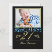 21e verjaardag met foto kaart (Voorkant)