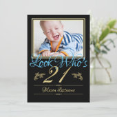 21e verjaardag met foto kaart (Staand voorkant)
