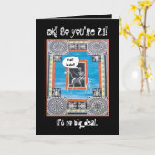 21e verjaardag met skelet rijden op een paard - GR Kaart (Gele Bloem)