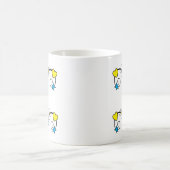 21e verjaardag mijlpaal leeftijd initialen blauw g koffiemok (Center)