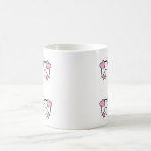 21e verjaardag mijlpaal leeftijd initialen roze pe koffiemok (Center)