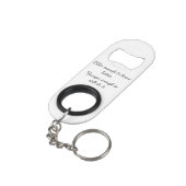 21e verjaardag Mini flesopener met Sleutelhanger Flessenopener (Achterkant Gekanteld)