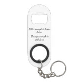 21e verjaardag Mini flesopener met Sleutelhanger Mini Flessenopener (Achterkant)