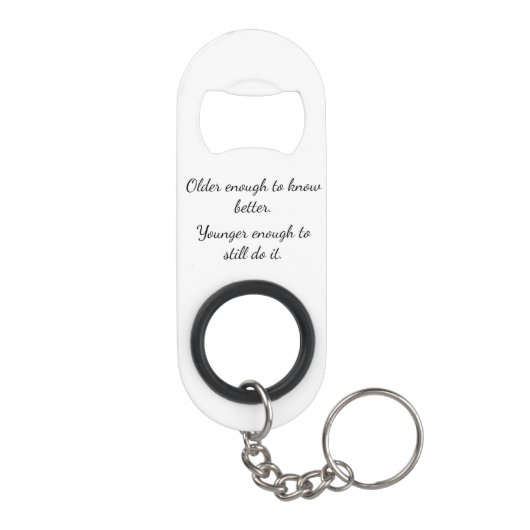 21e verjaardag Mini flesopener met Sleutelhanger Mini Flessenopener (Achterkant)