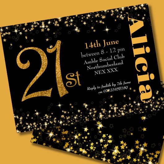 21e verjaardag, moderne eenvoudige typografie, twi kaart