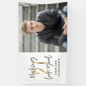 21e verjaardag moderne foto-collage voor zwart en spandoek (Verticaal)