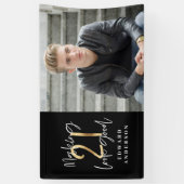 21e verjaardag moderne foto-collage voor zwart en spandoek (Verticaal)