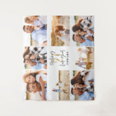 21e verjaardag moderne foto-collage voor zwart en  wandkleed (Voorkant)