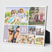 21e verjaardag Multi fotocollage Fotoplaat (Zijkant)