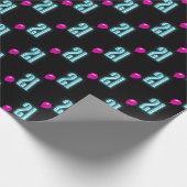 21e verjaardag Neon Sign. with Balloon Cadeaupapier (Hoek)