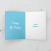 21e verjaardag nog steeds zo schattig foto's blauw kaart (Binnen)