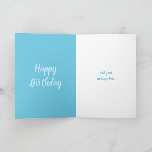 21e verjaardag nog steeds zo schattig foto's blauw kaart (Binnen)