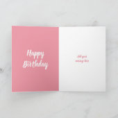 21e verjaardag nog steeds zo schattige foto's roze kaart (Binnen)
