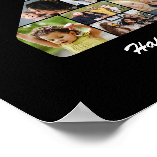 21e verjaardag nummer 21 Photo Collage Gift Poster (Hoek)