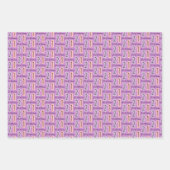 21e verjaardag nummers Paarse roze Inpakpapier Vel (Voorkant)