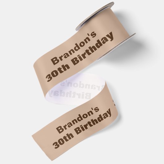 21e verjaardag of om het even welk JAAR de Aangepa Satijnen Lint (Achterkant)