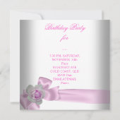 21e verjaardag Overlay Roze Jewel Key Lock Kaart (Achterkant)