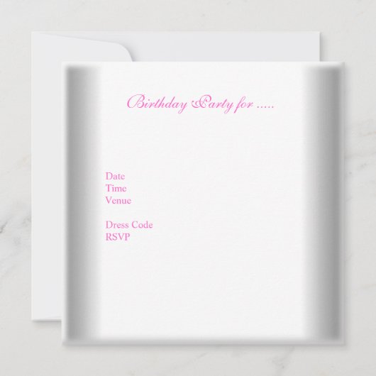 21e verjaardag Overlay Roze Jewel Key Lock Kaart (Achterkant)