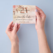 21e verjaardag pampas roos sparen de datumbegrotin flyer (Hand)