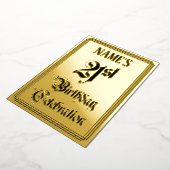 21e verjaardag Partij — Elegant Manuscript + de Na Folie Uitnodiging (Gedraaid)