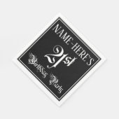 21e verjaardag Partij — Fancy Manuscript + de Naam Servet (Hoek)